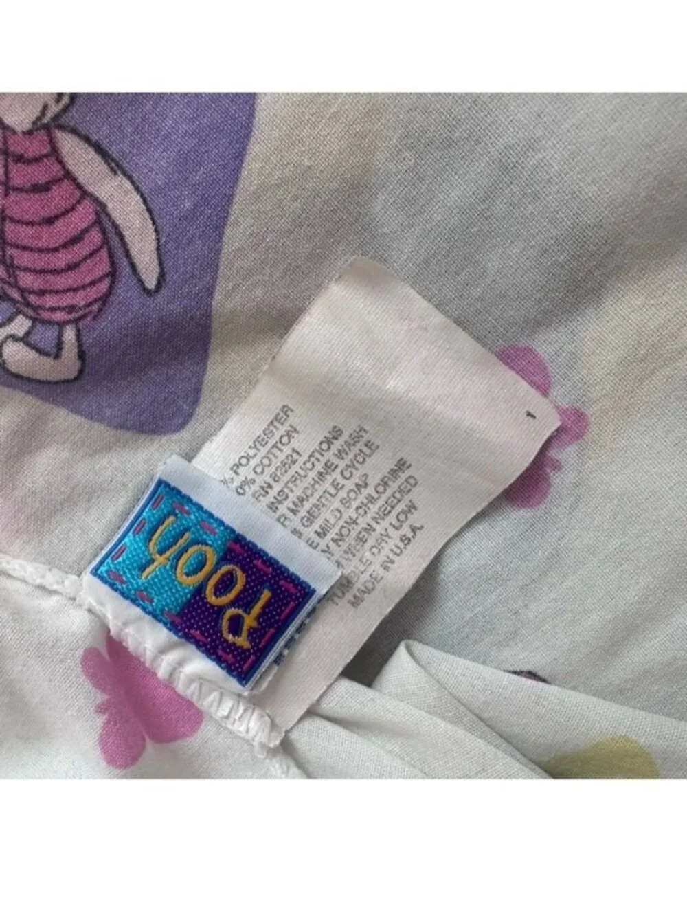 Disney | Vintage Winnie The Pooh Crib Sheet and Reversible Tigger Pillow Case